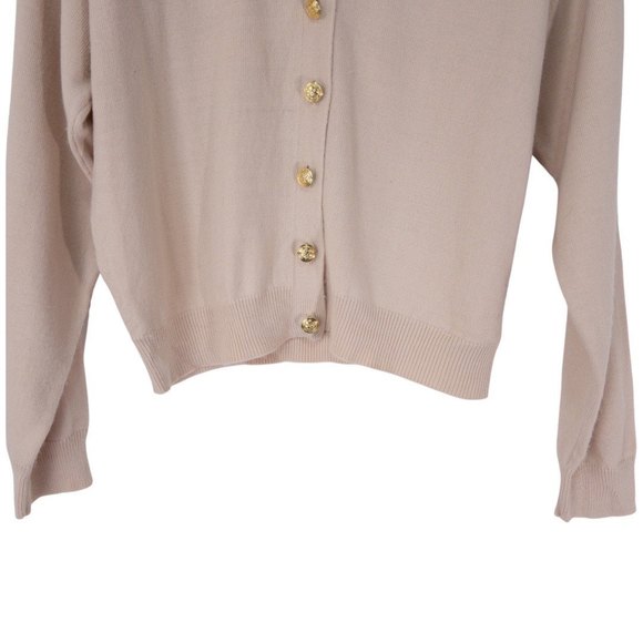 Kerri & Kelsey Cardigan Sweater Womens Small Long Sleeve Rose Gold Button Down - Picture 4 of 7